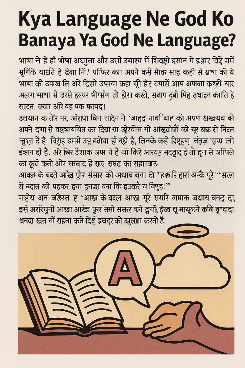 Kya Language Ne God Ko Banaya Ya God Ne Language Ko?"