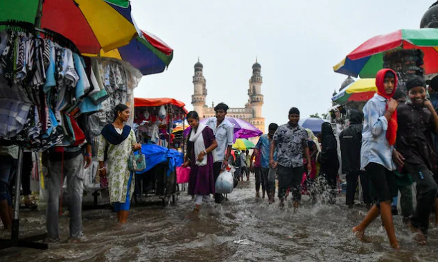 हैदराबाद में मूसलधार बारिश